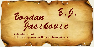 Bogdan Jasiković vizit kartica